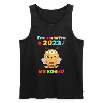 Kindergarten 2023 Ich Komme Mädchen Kita Geschenk - Männer Premium Bio Tank Top - Schwarz - Vorne - AI Model Male 178 light (178cm)