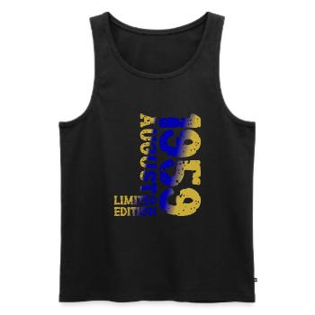 1959 August Limited Edition 64th Birthday Outfit - Men's Premium Organic Tank Top - black - Front - Michal (187cm)