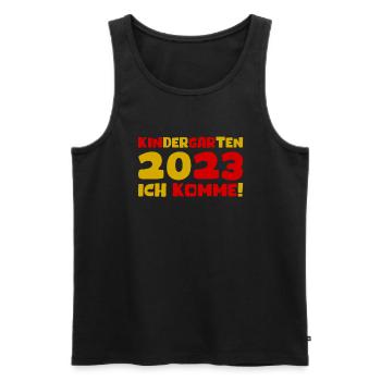 Kindergarten 2023 Ich Komme Mädchen Kita Geschenk - Männer Premium Bio Tank Top - Schwarz - Vorne - AI Model Male 178 light (178cm)