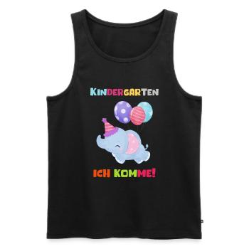 Kindergarten 2023 I'm coming girl daycare gift - Men's Premium Organic Tank Top - black - Front - AI Model Male 178 light (178cm)