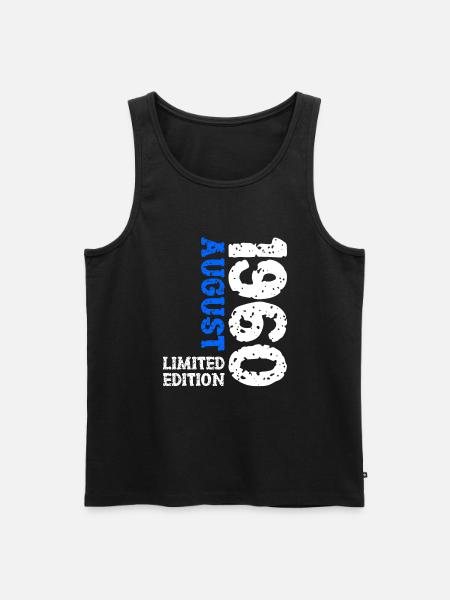 1960 August Limited Edition 63rd Birthday Outfit - Men's Premium Organic Tank Top - black