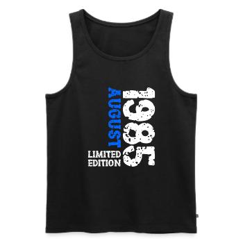 1985 August Limited Edition 38. Geburtstag Outfit - Männer Premium Bio Tank Top - Schwarz - Vorne - Michal (187cm)