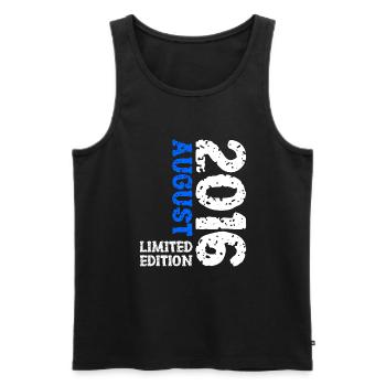 2016 August Limited Edition 7th Birthday Outfit - Men's Premium Organic Tank Top - black - Front - Michal (187cm)