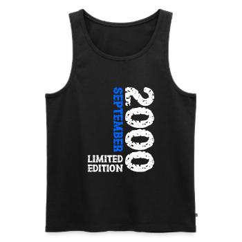2000 Septembre Édition Limitée 23rd Birthday Deco - Débardeur bio Premium Homme - noir - Devant - Michal (187cm)