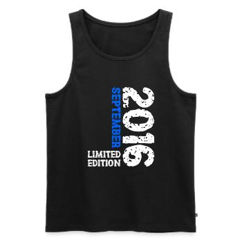 2016 September Limited Edition 7th Birthday Decoration - Men's Premium Organic Tank Top - black - Front - Michal (187cm)