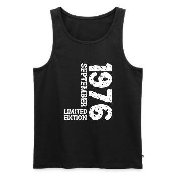 1976 September Limited Edition 47. Geburtstag Deko - Männer Premium Bio Tank Top - Schwarz - Vorne - Michal (187cm)
