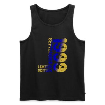 1999 September Limited Edition 24. Geburtstag Deko - Männer Premium Bio Tank Top - Schwarz - Vorne - Michal (187cm)