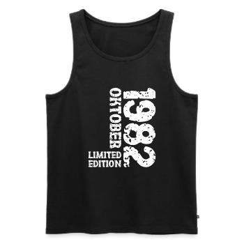 1982 Oktober Limited Edition 41. Geburtstag Deko - Männer Premium Bio Tank Top - Schwarz - Vorne - Michal (187cm)