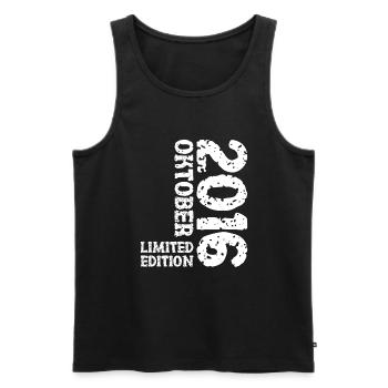 2016 Oktober Limited Edition 7. Geburtstag Deko - Männer Premium Bio Tank Top - Schwarz - Vorne - Michal (187cm)