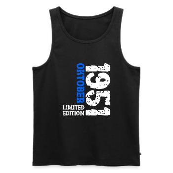 1951 Oktober Limited Edition 72. Geburtstag Deko - Männer Premium Bio Tank Top - Schwarz - Vorne - Michal (187cm)