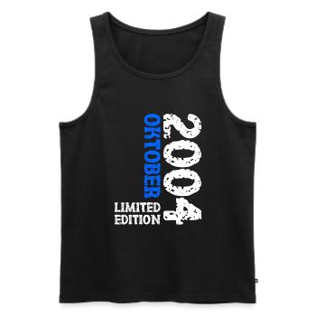 2004 Oktober Limited Edition 19. Geburtstag Deko - Männer Premium Bio Tank Top - Schwarz - Vorne - Michal (187cm)
