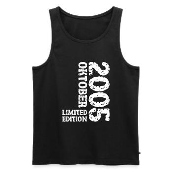 2005 Oktober Limited Edition 18. Geburtstag Deko - Männer Premium Bio Tank Top - Schwarz - Vorne - Michal (187cm)