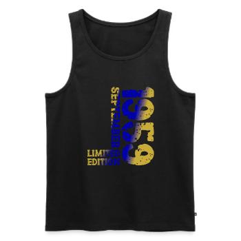 1959 September Limited Edition 64th Birthday Decoration - Men's Premium Organic Tank Top - black - Front - Michal (187cm)
