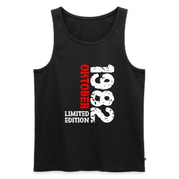 1982 Oktober Limited Edition 41. Geburtstag Deko - Männer Premium Bio Tank Top - Schwarz - Vorne - Michal (187cm)