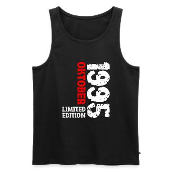 1995 Oktober Limited Edition 28. Geburtstag Deko - Männer Premium Bio Tank Top - Schwarz - Vorne - Michal (187cm)