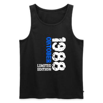 1988 Oktober Limited Edition 35. Geburtstag Deko - Männer Premium Bio Tank Top - Schwarz - Vorne - AI Model Male 178 light (178cm)