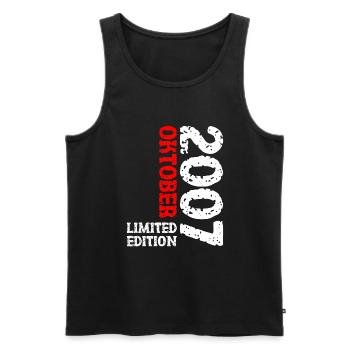 2007 October Limited Edition 16th Birthday Decoration - Men's Premium Organic Tank Top - black - Front - Michal (187cm)