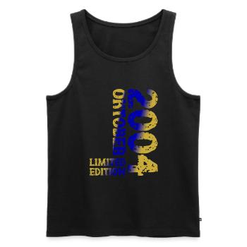 2004 Oktober Limited Edition 19. Geburtstag Deko - Männer Premium Bio Tank Top - Schwarz - Vorne - Michal (187cm)