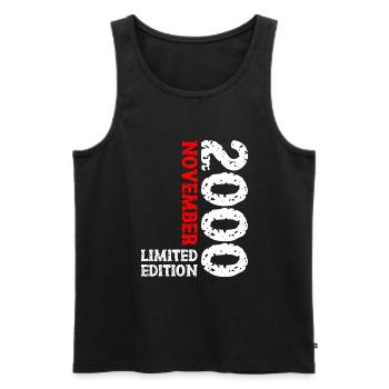 2000 novembre édition limitée 23e anniversaire décoration - Débardeur bio Premium Homme - noir - Devant - Michal (187cm)