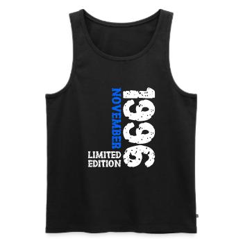 1996 November Limited Edition 27. Geburtstag Deko - Männer Premium Bio Tank Top - Schwarz - Vorne - Michal (187cm)