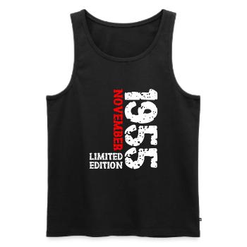 1955 November Limited Edition 68. Geburtstag Deko - Männer Premium Bio Tank Top - Schwarz - Vorne - Michal (187cm)