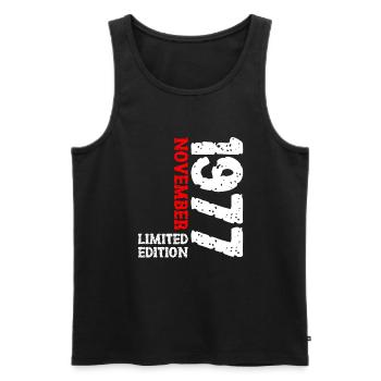 1977 November Limited Edition 46. Geburtstag Deko - Männer Premium Bio Tank Top - Schwarz - Vorne - AI Model Male 178 light (178cm)