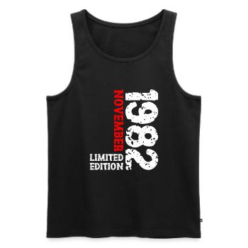 1982 November Limited Edition 41. Geburtstag Deko - Männer Premium Bio Tank Top - Schwarz - Vorne - Michal (187cm)