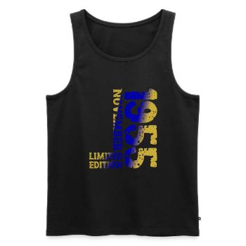 1955 November Limited Edition 68. Geburtstag Deko - Männer Premium Bio Tank Top - Schwarz - Vorne - Michal (187cm)
