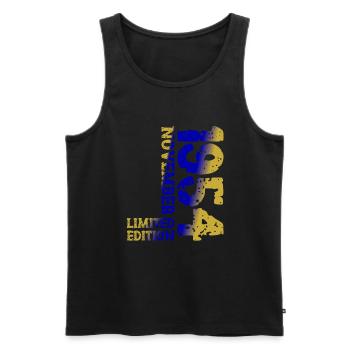 1954 November Limited Edition 69th Birthday Decoration - Men's Premium Organic Tank Top - black - Front - Michal (187cm)