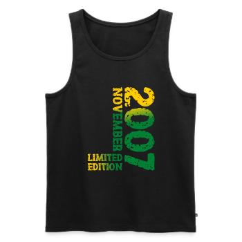 2007 November Limited Edition 16th Birthday Decoration - Men's Premium Organic Tank Top - black - Front - Michal (187cm)