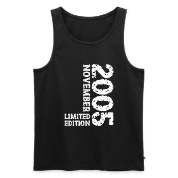 2005 November Limited Edition 18. Geburtstag Deko - Männer Premium Bio Tank Top - Schwarz - Vorne - Michal (187cm)
