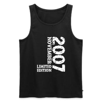 2007 November Limited Edition 16th Birthday Decoration - Men's Premium Organic Tank Top - black - Front - Michal (187cm)