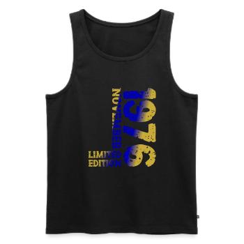 1976 November Limited Edition 47. Geburtstag Deko - Männer Premium Bio Tank Top - Schwarz - Vorne - Michal (187cm)