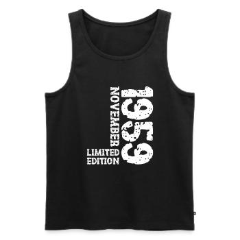 1959 November Limited Edition 64th Birthday Decoration - Men's Premium Organic Tank Top - black - Front - Michal (187cm)