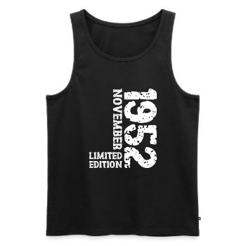 1952 November Limited Edition 71st Birthday Decoration - Men's Premium Organic Tank Top - black - Front - Michal (187cm)