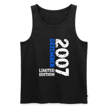 2007 December Limited Edition 16th Birthday Decoration - Men's Premium Organic Tank Top - black - Front - Michal (187cm)