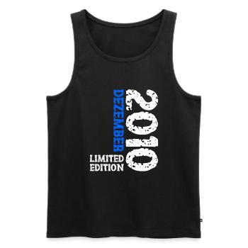2010 December Limited Edition 13th Birthday Decoration - Men's Premium Organic Tank Top - black - Front - AI Model Male 178 light (178cm)
