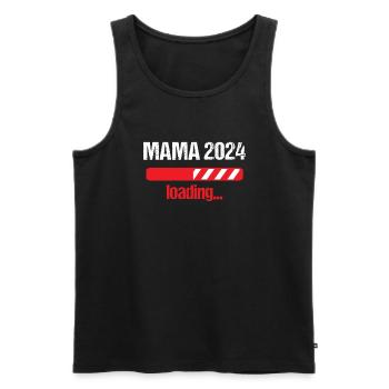 Mama 2024 Loading Schwangerschaft Bekanntgabe Baby - Männer Premium Bio Tank Top - Schwarz - Vorne - Michal (187cm)
