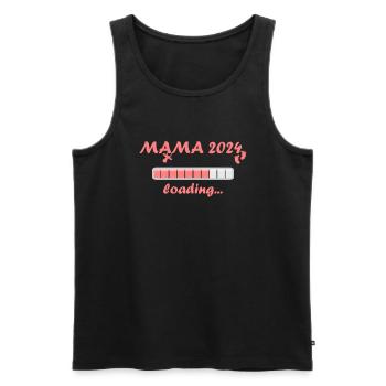 Mama 2024 Loading Schwangerschaft Bekanntgabe Baby - Männer Premium Bio Tank Top - Schwarz - Vorne - Michal (187cm)