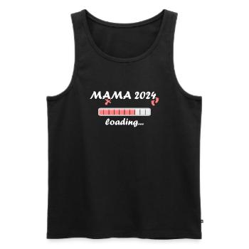 Mama 2024 Loading Schwangerschaft Bekanntgabe Baby - Männer Premium Bio Tank Top - Schwarz - Vorne - Michal (187cm)