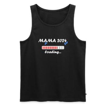 Mama 2024 Loading Schwangerschaft Bekanntgabe Baby - Männer Premium Bio Tank Top - Schwarz - Vorne - Michal (187cm)