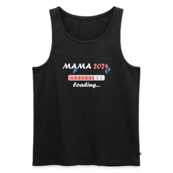 Mama 2024 Loading Schwangerschaft Bekanntgabe Baby - Männer Premium Bio Tank Top - Schwarz - Vorne - Michal (187cm)