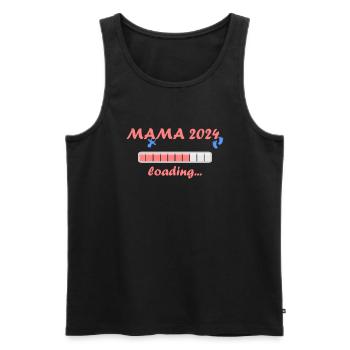 Mama 2024 Loading Schwangerschaft Bekanntgabe Baby - Männer Premium Bio Tank Top - Schwarz - Vorne - Michal (187cm)