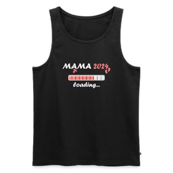 Mama 2024 Loading Schwangerschaft Bekanntgabe Baby - Männer Premium Bio Tank Top - Schwarz - Vorne - Michal (187cm)