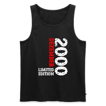 2000 décembre édition limitée 23e anniversaire décoration - Débardeur bio Premium Homme - noir - Devant - Michal (187cm)