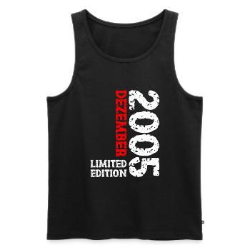 2005 Dezember Limited Edition 18. Geburtstag Deko - Männer Premium Bio Tank Top - Schwarz - Vorne - AI Model Male 178 light (178cm)