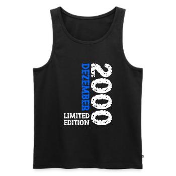 2000 décembre édition limitée 23e anniversaire décoration - Débardeur bio Premium Homme - noir - Devant - Michal (187cm)