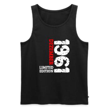 1961 Dezember Limited Edition 62. Geburtstag Deko - Männer Premium Bio Tank Top - Schwarz - Vorne - Michal (187cm)