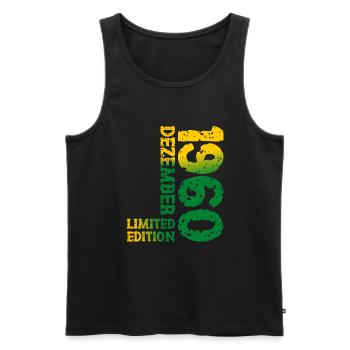 1960 Dezember Limited Edition 63. Geburtstag Deko - Männer Premium Bio Tank Top - Schwarz - Vorne - Michal (187cm)