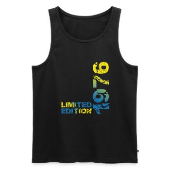 1976 Limited Edition Birthday Gift Wife Husband - Men's Premium Organic Tank Top - black - Front - AI Model Male 178 light (178cm)